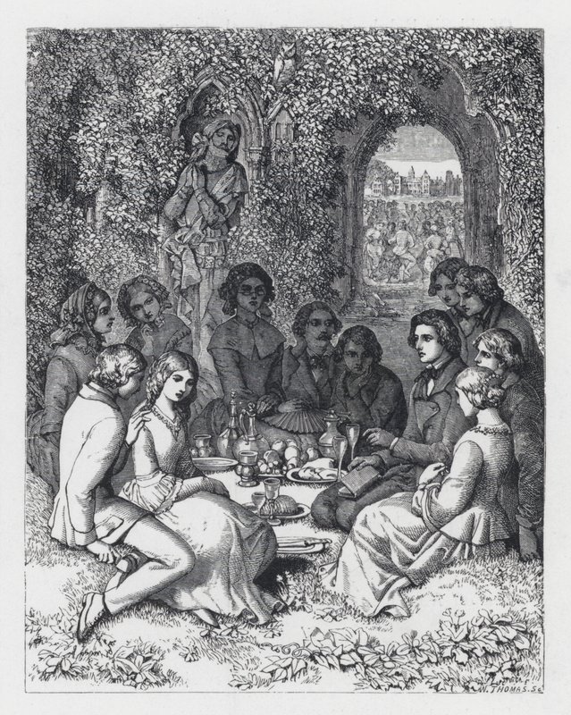 Illustration zu Tennysons Gedicht, Die Prinzessin von Daniel (after) Maclise