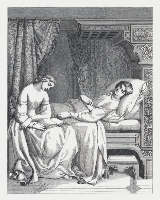 Illustration zu Tennysons Gedicht, Die Prinzessin von Daniel (after) Maclise