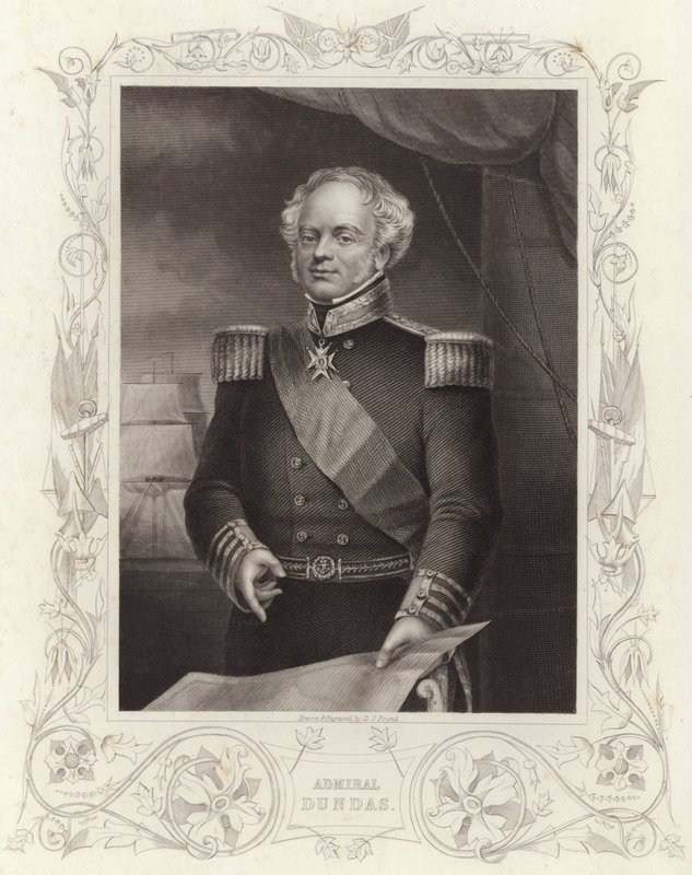 Admiral Dundas (Gravur) von Daniel John. Pound