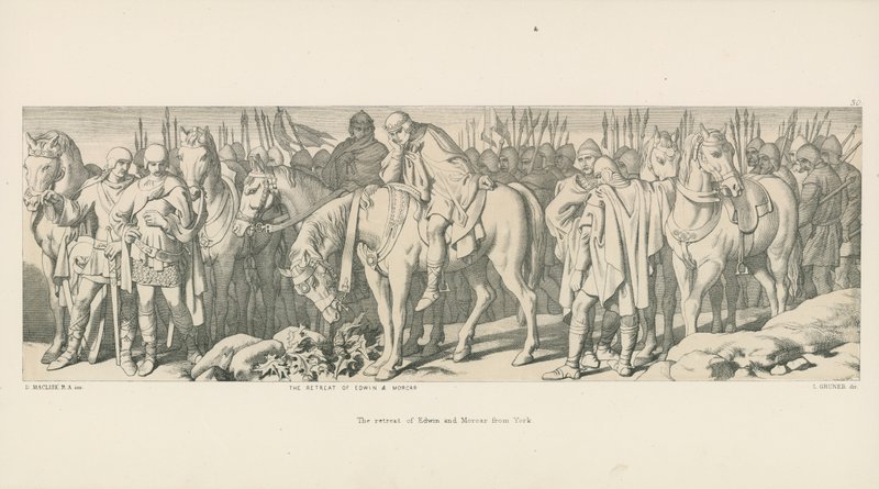 Der Rückzug von Edwin und Morcar aus York von Daniel Maclise