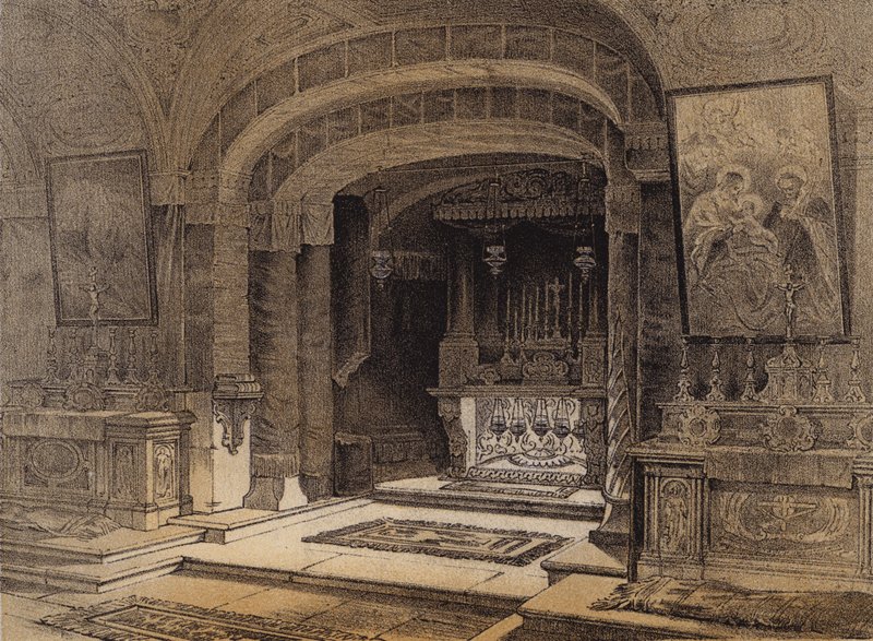 Schrein der Verkündigung, Nazareth von David (after) Roberts