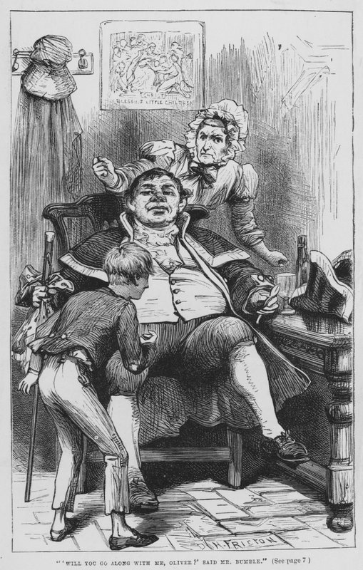 Illustration für Oliver Twist von Charles Dickens von David Henry Friston