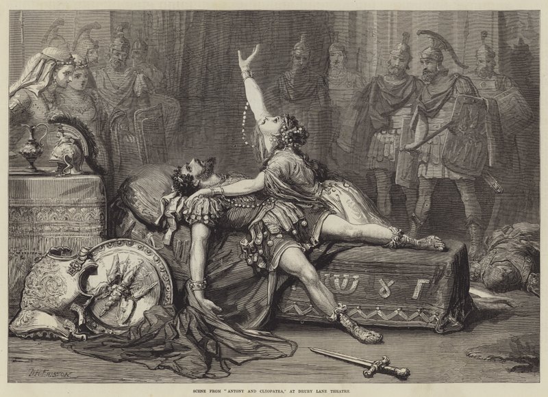 Szene aus Antonius und Cleopatra, im Drury Lane Theatre von David Henry Friston