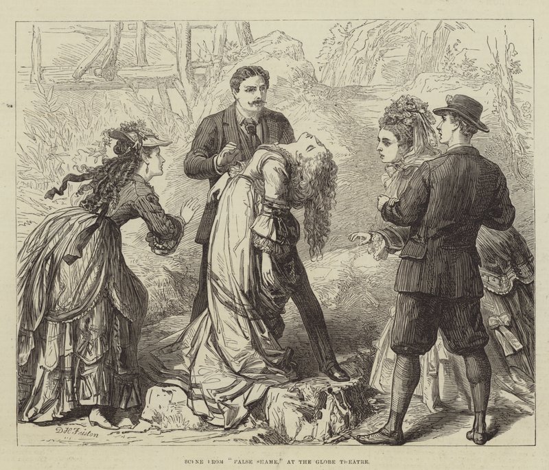 Szene aus Falsche Scham, im Globe Theatre von David Henry Friston