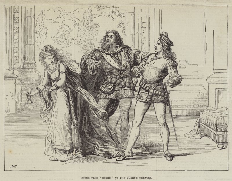 Szene aus Hinko, im Queens Theatre von David Henry Friston