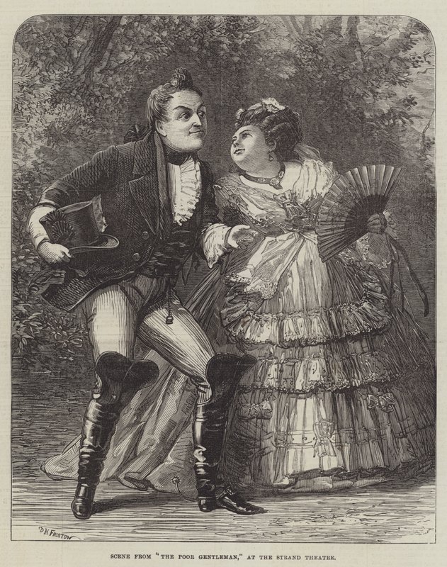 Szene aus Der arme Gentleman, im Strand Theatre von David Henry Friston