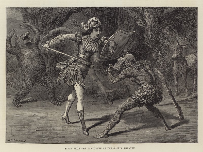 Szene aus der Pantomime im Gaiety Theatre von David Henry Friston