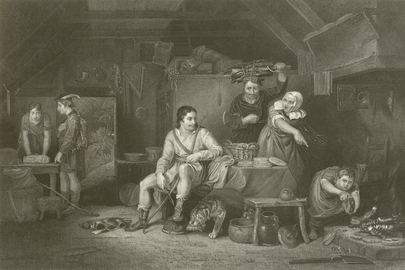 Alfred in der Hütte des Hirten von David Wilkie