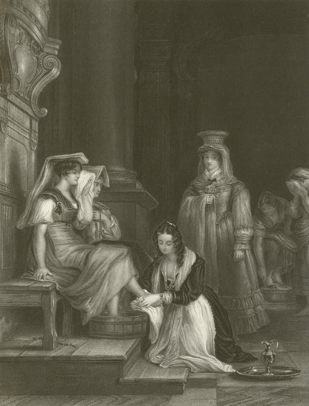 Prinzessin Doria wäscht den Pilgern die Füße von David Wilkie