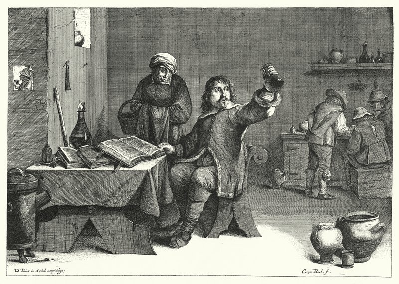 Der Urindoktor von David the Younger (after) Teniers