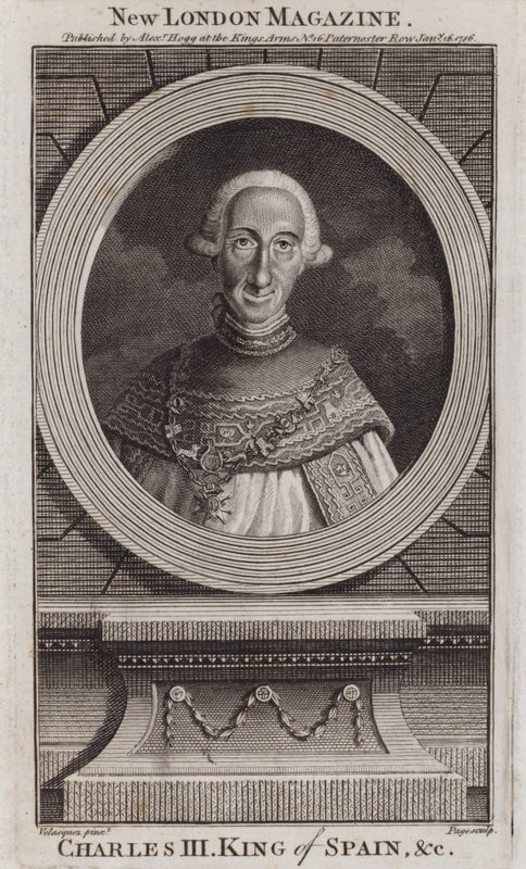 Karl III., König von Spanien von Diego Rodriguez de Silva y (after) Velazquez