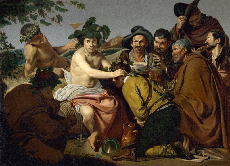 Der Triumph des Bacchus (Chromolitho) von Diego Rodriguez de Silva y (after) Velazquez