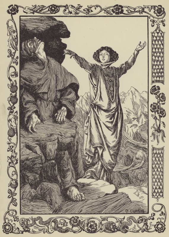 Sie ließ den Felsen herunterfahren von Dora Curtis