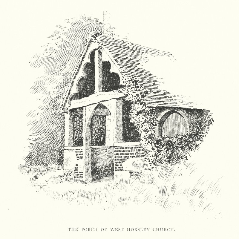 Die Veranda der West Horsley Kirche von Duncan Moul
