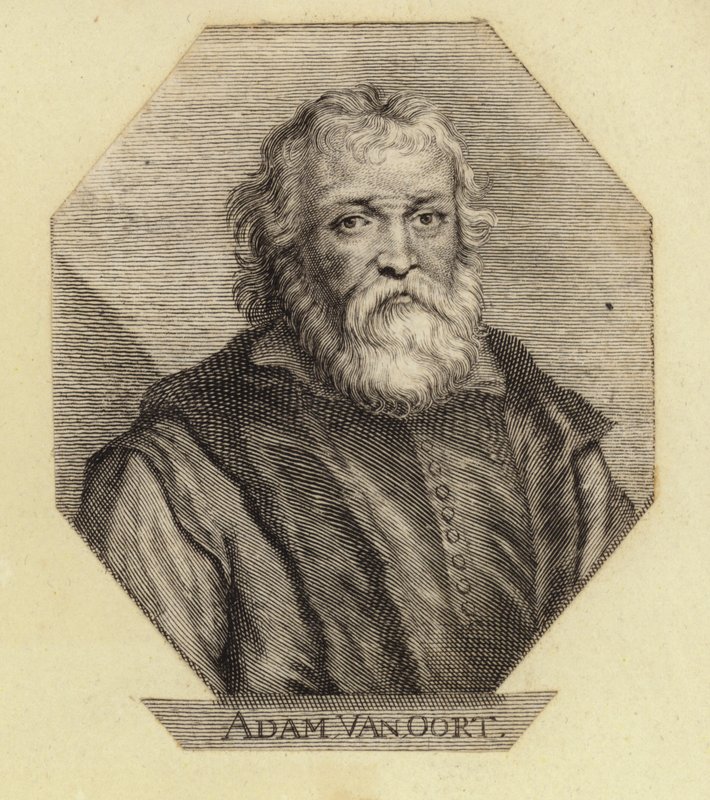 Adam Van Oort, geboren als Adam van Noort, ein belgischer Künstler. Graviert von Johann Georg Waldreich von Dutch School