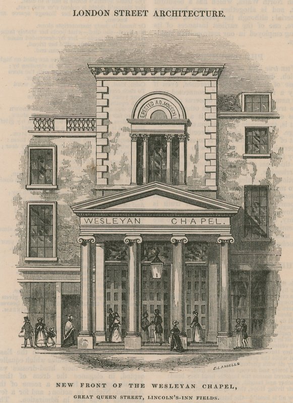 Neue Front der Wesleyanischen Kapelle, Great Queen Street, Lincoln