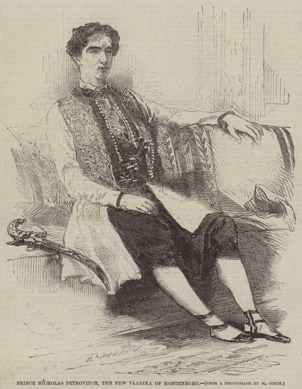 Prinz Nikolaus Petrowitsch, der neue Vladika von Montenegro von Edmond Morin