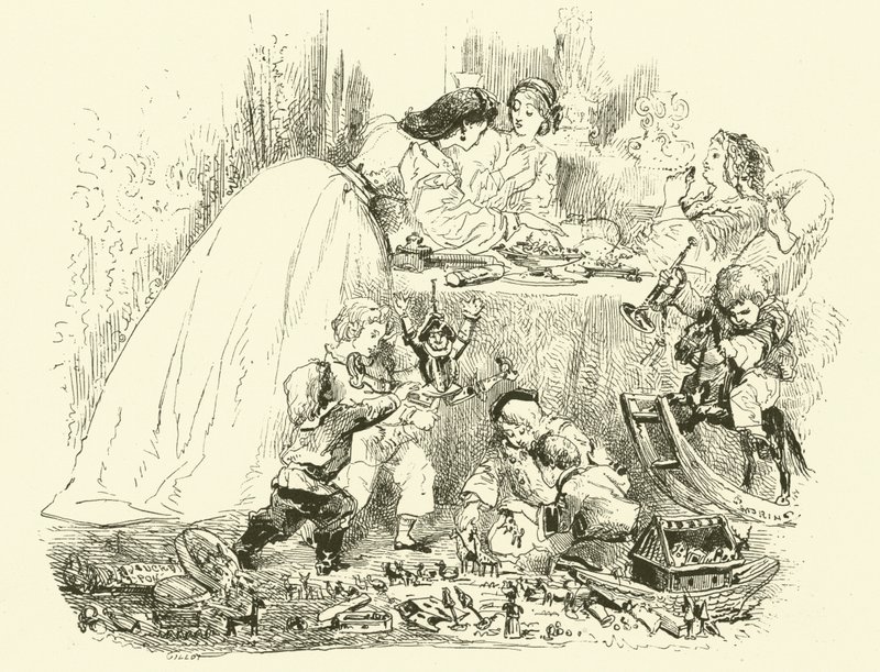 Szenen des Pariser Lebens: Neujahrstag der Kinder (Gravur) von Edmond (after) Morin