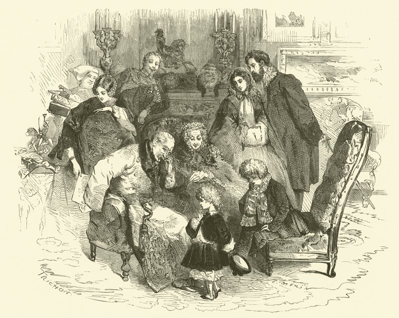 Szenen des Pariser Lebens: Neujahrstag der Eltern von Edmond (after) Morin