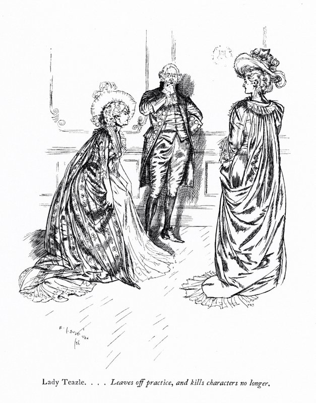Illustration für Sheridans Die Schule der Übeltäter von Edmund Joseph (after) Sullivan