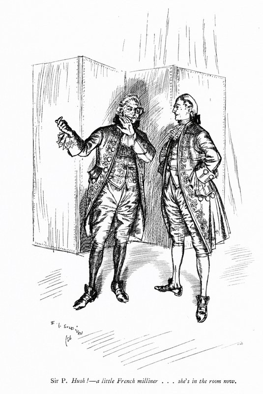 Illustration für Sheridans Die Schule der Skandale (Gravur) von Edmund Joseph (after) Sullivan