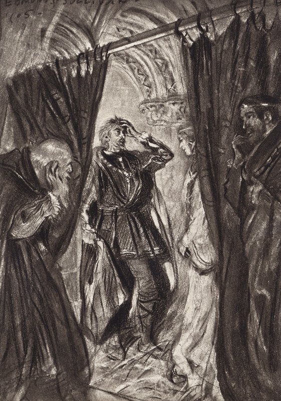 William Shakespeare: Die Tragödie von Hamlet, Prinz von Dänemark, Akt III, Szene 1 von Edmund Joseph (after) Sullivan