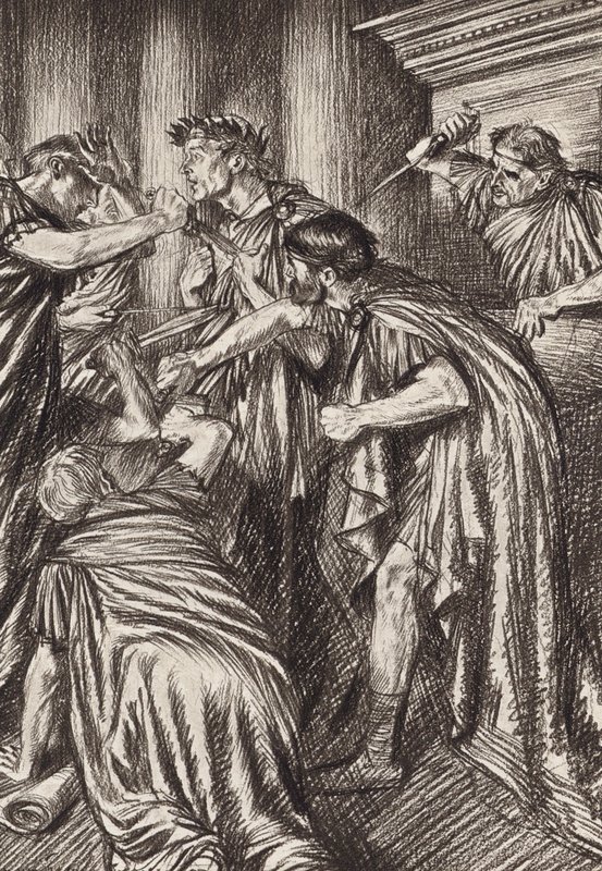 William Shakespeare: Die Tragödie von Julius Caesar, Akt III, Szene 1 von Edmund Joseph (after) Sullivan