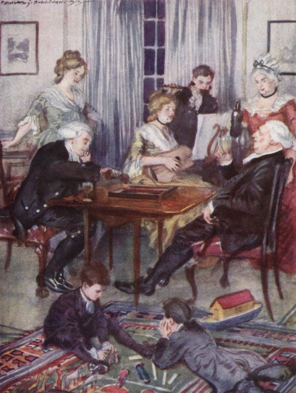 Illustration für Der Pfarrer von Wakefield von Oliver Goldsmith von Edmund Joseph Sullivan