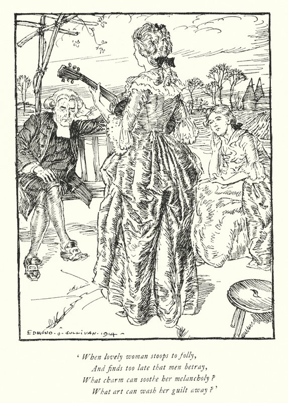 Illustration für Der Pfarrer von Wakefield von Oliver Goldsmith von Edmund Joseph Sullivan