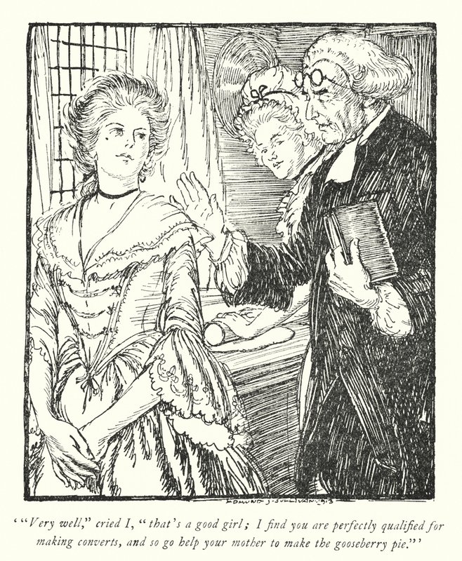 Illustration für Der Pfarrer von Wakefield von Oliver Goldsmith von Edmund Joseph Sullivan