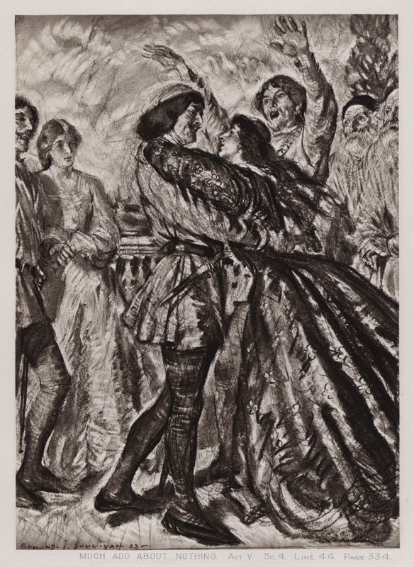 Viel Lärm um nichts, Akt V, Szene 4 von Edmund Joseph Sullivan