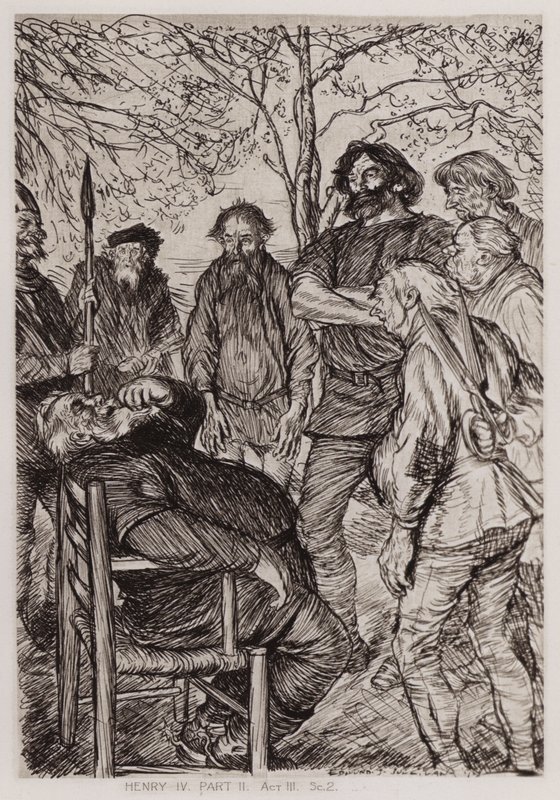 Der zweite Teil von König Heinrich IV, Akt III, Szene 2 von Edmund Joseph Sullivan