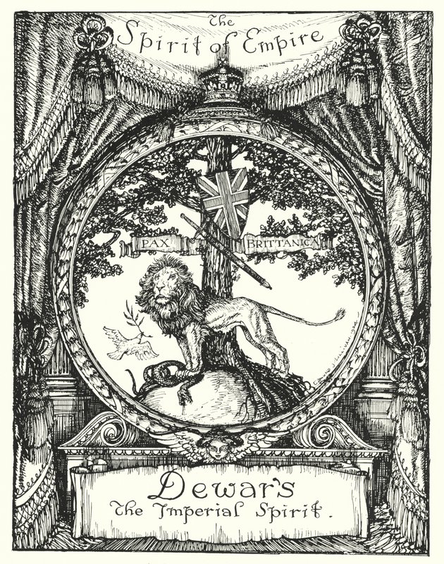 Der Geist des Imperiums, Zeichnung für eine Werbung für Dewar