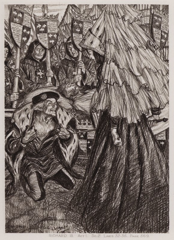 Die Tragödie von König Richard III., Akt I, Szene 2 von Edmund Joseph Sullivan