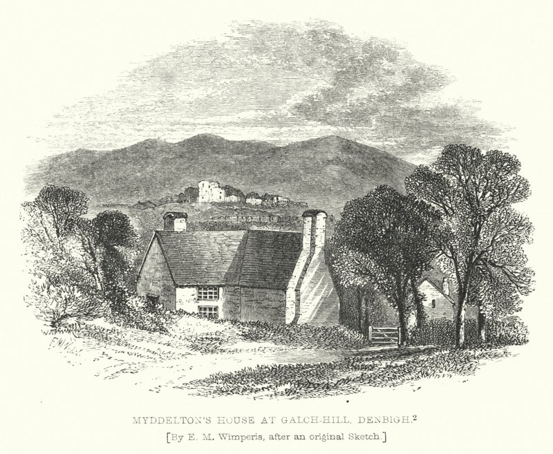 Myddeltons Haus in Galch-Hill, Denbigh (Stich) von Edmund Morison (after) Wimperis