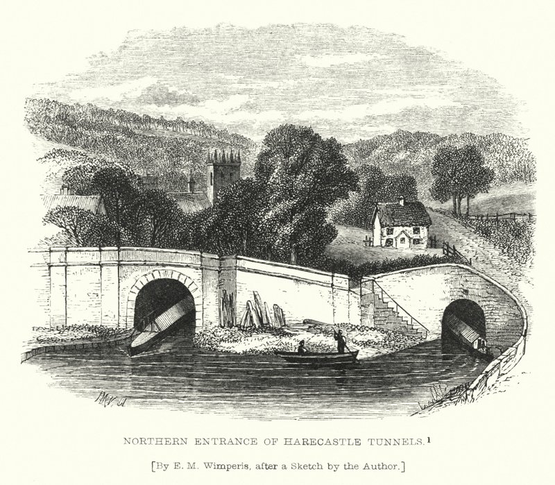 Nördlicher Eingang der Harecastle-Tunnel (Stich) von Edmund Morison (after) Wimperis