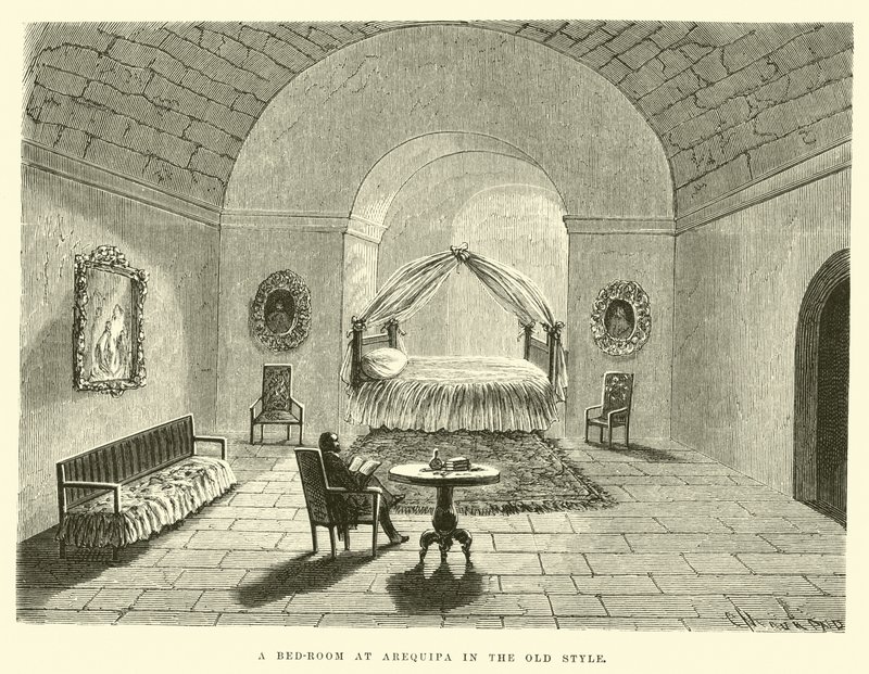 Ein Schlafzimmer in Arequipa im alten Stil von Edouard Riou