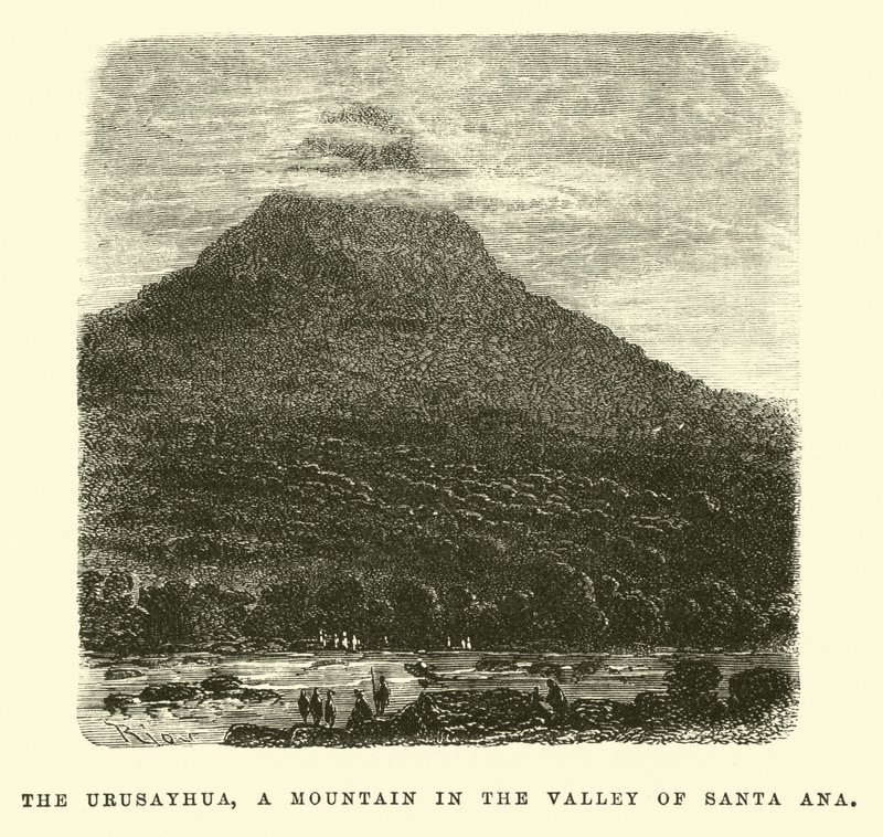 Der Urusayhua, ein Berg im Tal von Santa Ana von Edouard Riou