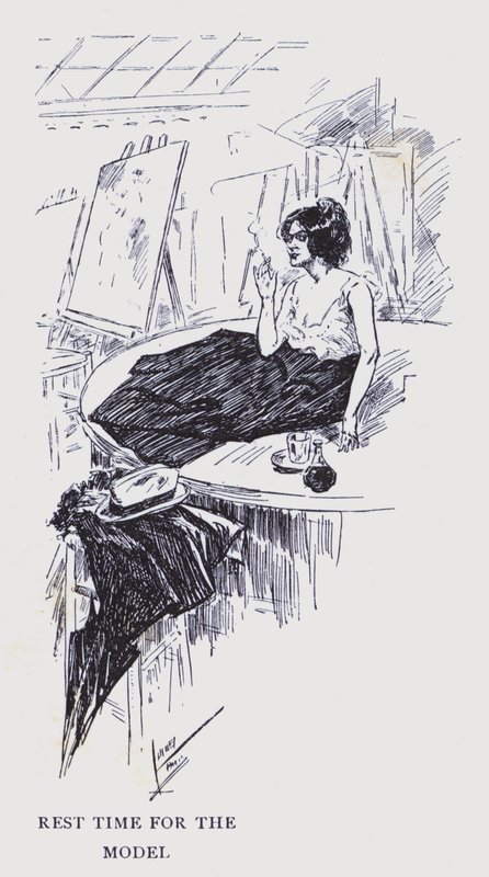 Böhmisches Paris: Ruhezeit für das Modell von Edouard Alfred (1875 1954) Cucuel