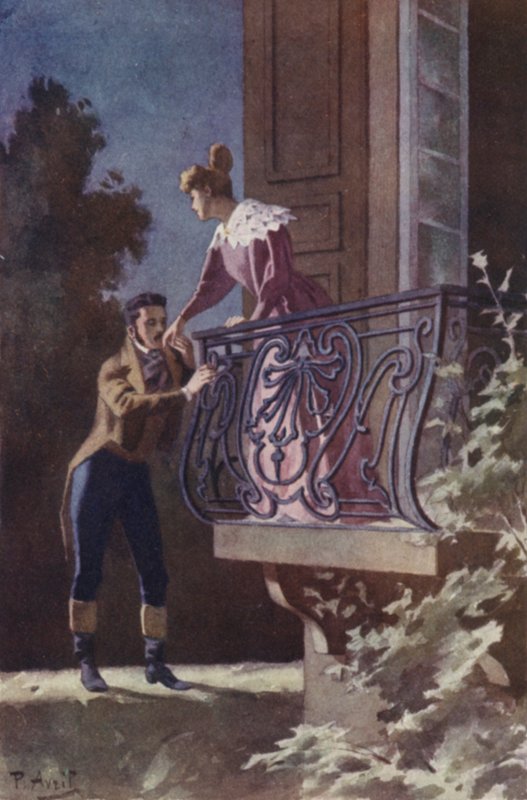 Ich fand ihn dort stehen, seine Hand ruhte auf einer Ecke meines Balkons von Edouard Henri Avril