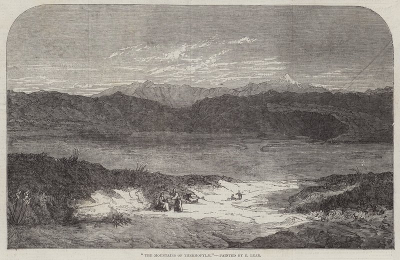 Die Berge von Thermopylae von Edward Lear