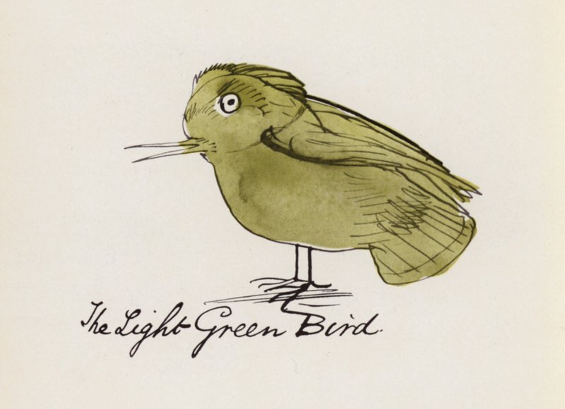 Edward Lear, Das Vogelbuch: Der hellgrüne Vogel von Edward (after) Lear