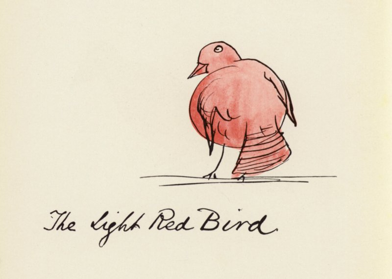 Das Vogelbuch: Der hellrote Vogel von Edward (after) Lear
