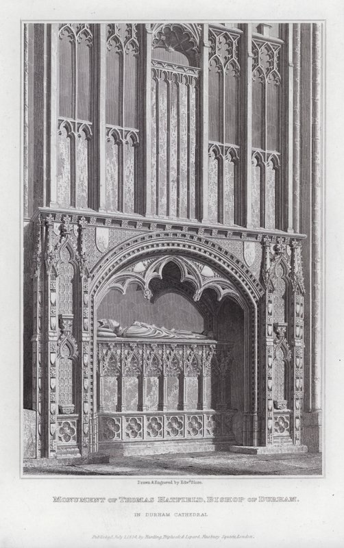 Denkmal von Thomas Hatfield, Bischof von Durham, in der Kathedrale von Durham von Edward Blore