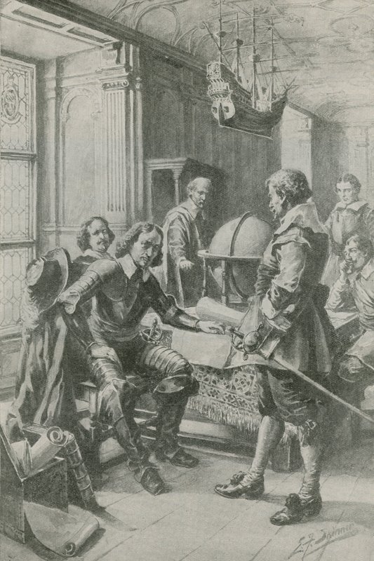 Robert Blake besucht Oliver Cromwell von Edward Frederick Skinner