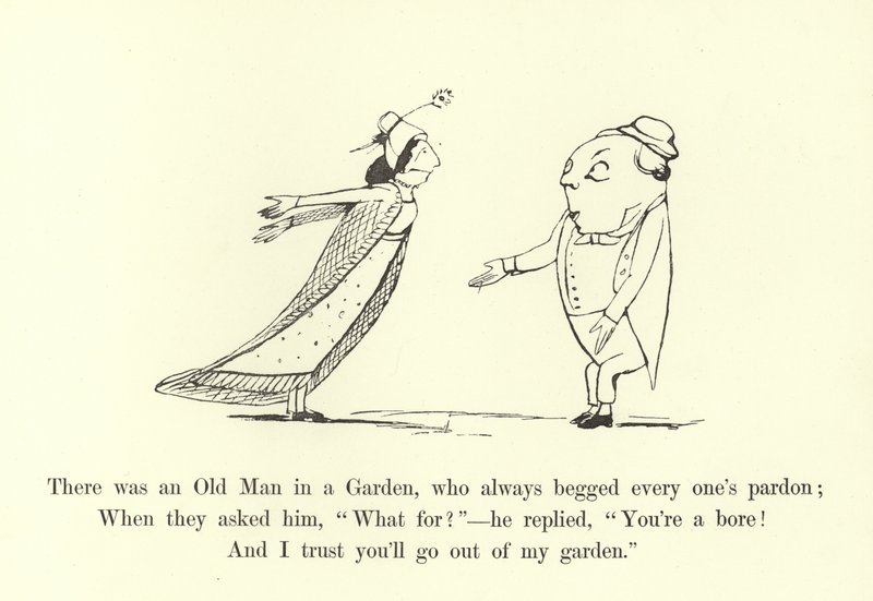 Es war ein alter Mann im Garten, der immer um Verzeihung bat von Edward Lear
