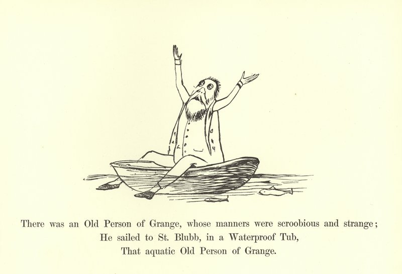Es war eine alte Person aus Grange, deren Manieren seltsam und sonderbar waren von Edward Lear
