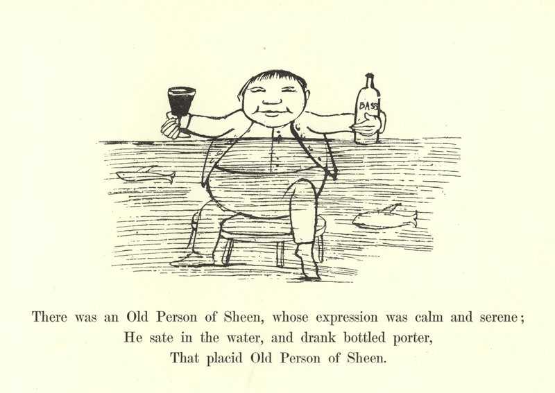 Es war eine alte Person von Sheen, deren Ausdruck ruhig und gelassen war von Edward Lear
