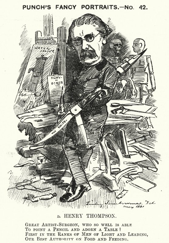 Sir Henry Thompson, englischer Chirurg (Karikatur) von Edward Linley (after) Sambourne