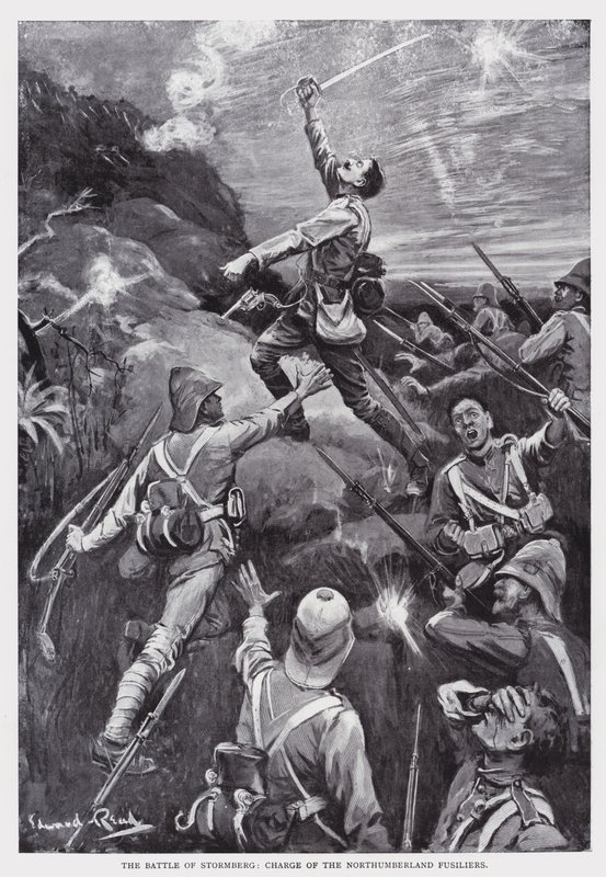 Die Schlacht von Stormberg, Angriff der Northumberland Fusiliers von Edward Read